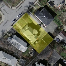 50 Lothrop St, Newton, MA 02460 aerial view