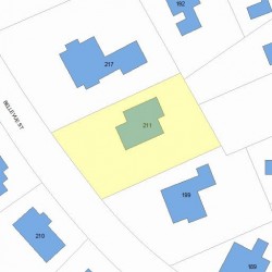 211 Bellevue St, Newton, MA 02458 plot plan