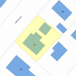 264 Linwood Ave, Newton, MA 02460 plot plan