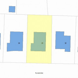 28 Elinor Rd, Newton, MA 02461 plot plan