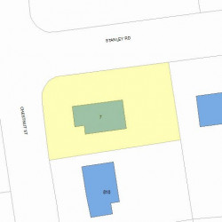 7 Stanley Rd, Newton, MA 02468 plot plan