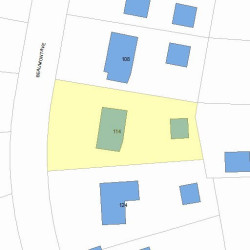114 Beaumont Ave, Newton, MA 02460 plot plan