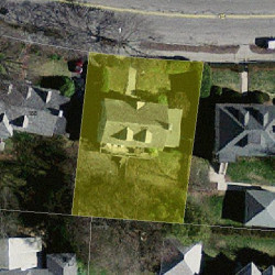 182 Commonwealth Ave, Newton, MA 02459 aerial view