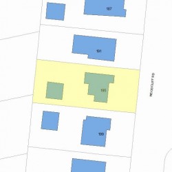 195 Woodcliff Rd, Newton, MA 02461 plot plan