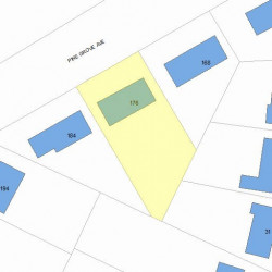 176 Pine Grove Ave, Newton, MA 02462 plot plan