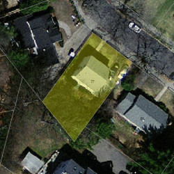 77 Margaret Rd, Newton, MA 02461 aerial view