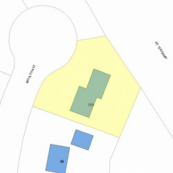 109 Moulton St, Newton, MA 02462 plot plan