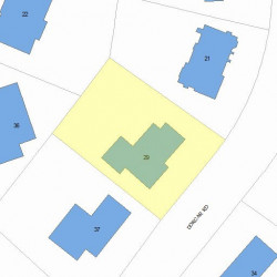 29 Dorcar Rd, Newton, MA 02459 plot plan