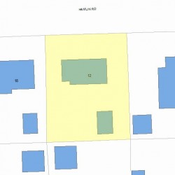 12 Hamlin Rd, Newton, MA 02459 plot plan