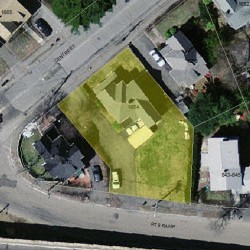 1664 Centre St, Newton, MA 02461 aerial view