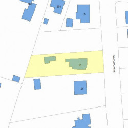 15 Magnolia Ave, Newton, MA 02458 plot plan