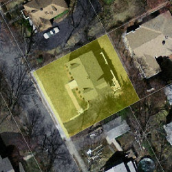 24 Shirley St, Newton, MA 02465 aerial view