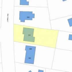 536 Lowell Ave, Newton, MA 02460 plot plan