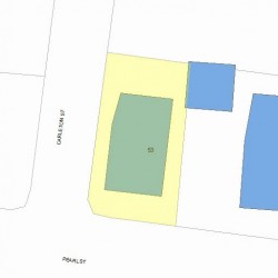 53 Pearl St, Newton, MA 02458 plot plan