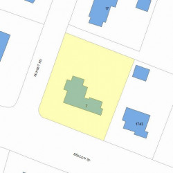 7 Dorset Rd, Newton, MA 02468 plot plan