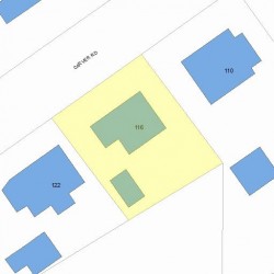 116 Carver Rd, Newton, MA 02461 plot plan