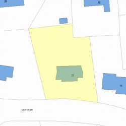 21 Oakvale Rd, Newton, MA 02468 plot plan