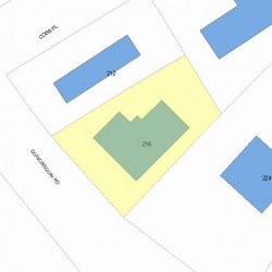 216 Quinobequin Rd, Newton, MA 02468 plot plan
