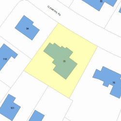 86 Clements Rd, Newton, MA 02458 plot plan