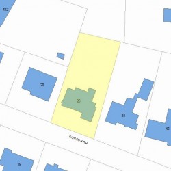 26 Gordon Rd, Newton, MA 02468 plot plan