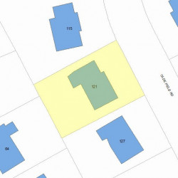 121 Olde Field Rd, Newton, MA 02459 plot plan