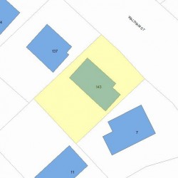 143 Waltham St, Newton, MA 02465 plot plan