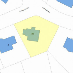 259 Hartman Rd, Newton, MA 02459 plot plan
