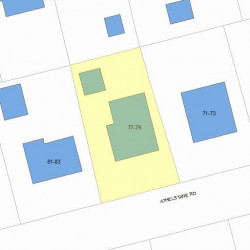 77 Athelstane Rd, Newton, MA 02459 plot plan