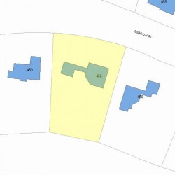 462 Beacon St, Newton, MA 02459 plot plan