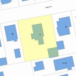90 Erie Ave, Newton, MA 02461 plot plan