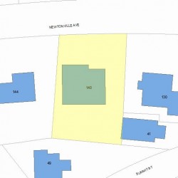 140 Newtonville Ave, Newton, MA 02458 plot plan