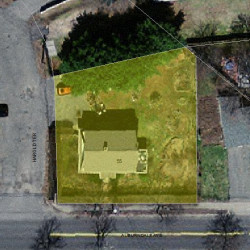 55 Auburndale Ave, Newton, MA 02465 aerial view