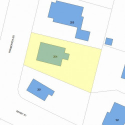 204 Parmenter Rd, Newton, MA 02465 plot plan