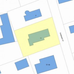11 Channing St, Newton, MA 02458 plot plan