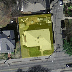27 Dale St, Newton, MA 02460 aerial view