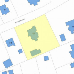 230 Mount Vernon St, Newton, MA 02465 plot plan