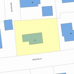 21 Carleton St, Newton, MA 02458 plot plan