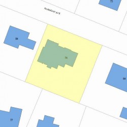 74 Fairmont Ave, Newton, MA 02458 plot plan