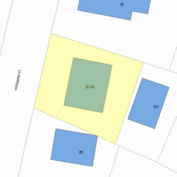 82 Freeman St, Newton, MA 02466 plot plan