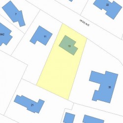 19 Hyde Ave, Newton, MA 02458 plot plan
