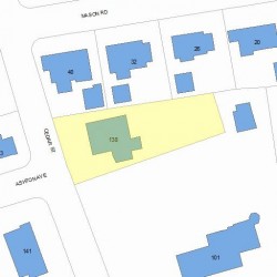 138 Cedar St, Newton, MA 02459 plot plan