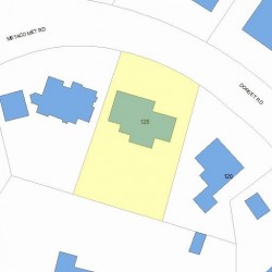 128 Dorset Rd, Newton, MA 02468 plot plan