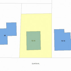 74 Clinton Pl, Newton, MA 02459 plot plan