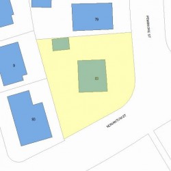 83 Pembroke St, Newton, MA 02458 plot plan