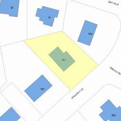 551 Chestnut St, Newton, MA 02468 plot plan