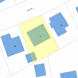 34 Oak Ter, Newton, MA 02461 plot plan