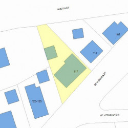 117 Mount Vernon St, Newton, MA 02465 plot plan