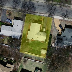48 Maynard St, Newton, MA 02465 aerial view
