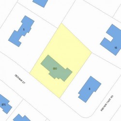 880 Dedham St, Newton, MA 02459 plot plan