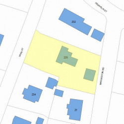 226 Park St, Newton, MA 02458 plot plan